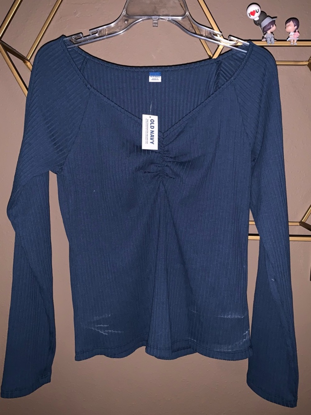 BUNDLE, Old Navy Ribbed V-Neck Long Sleeve Tops, Women's L $10